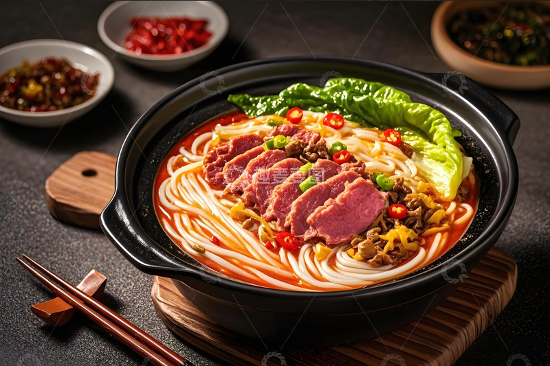 高清大图下载【趣麦麦图】牛肉酸菜米线美食摄影