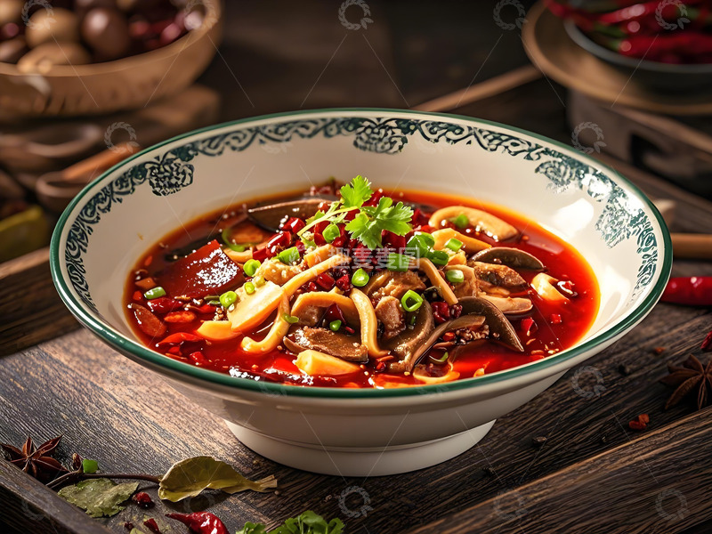 高清大图下载【趣麦麦图】中式美食毛血旺摄影图