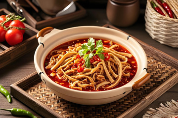 砂锅牛肚美食摄影