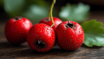 美味水果红色山楂摄影图