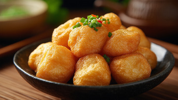美味油炸豆腐中餐美食摄影