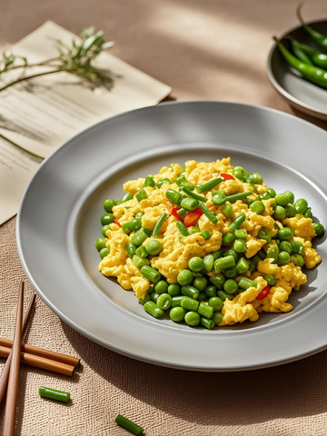 时蔬炒鸡蛋-美食