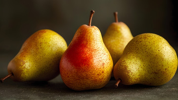 美味水果黄色鸭梨摄影图