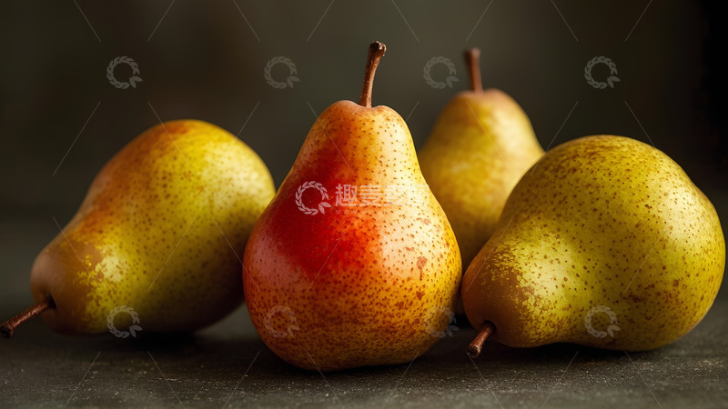 美味水果黄色鸭梨摄影图