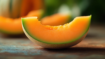 美味水果绿色哈密瓜摄影图