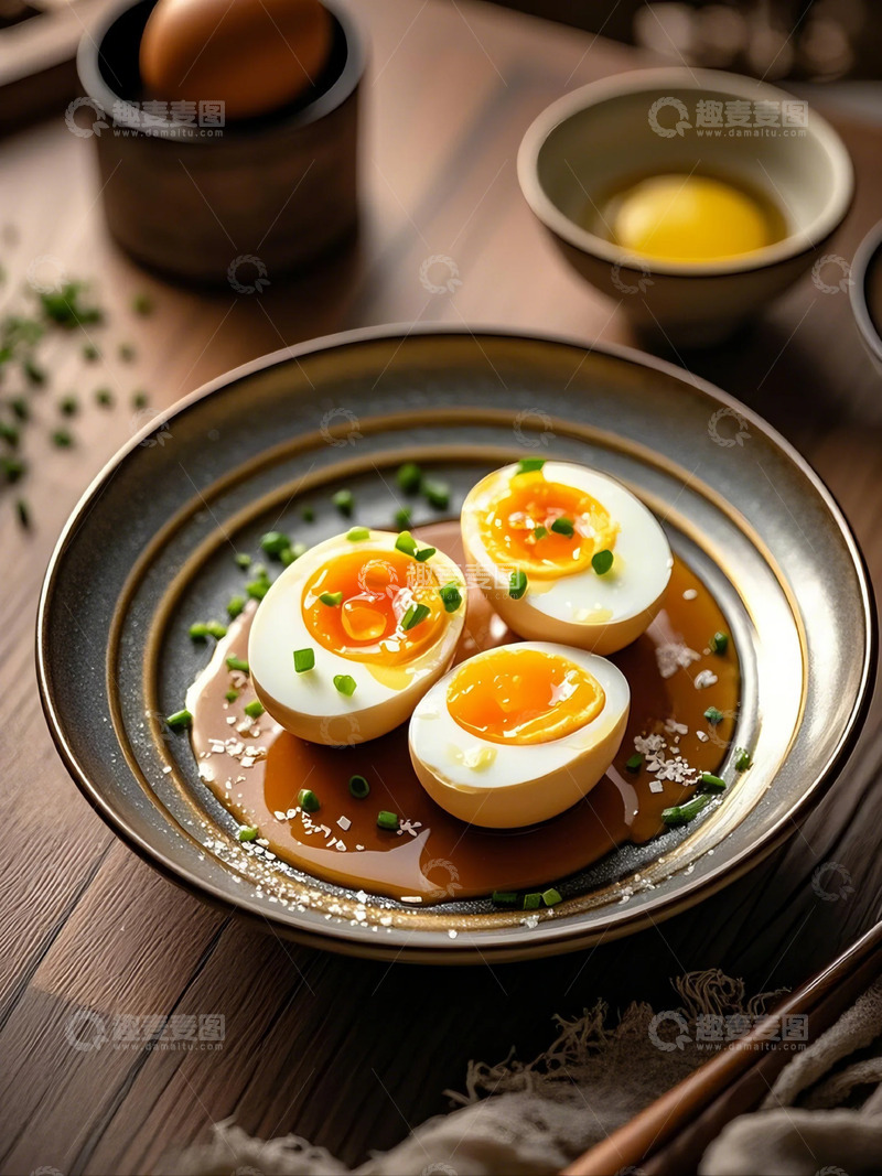 高清大图下载【趣麦麦图】流心蛋-蛋类-美食