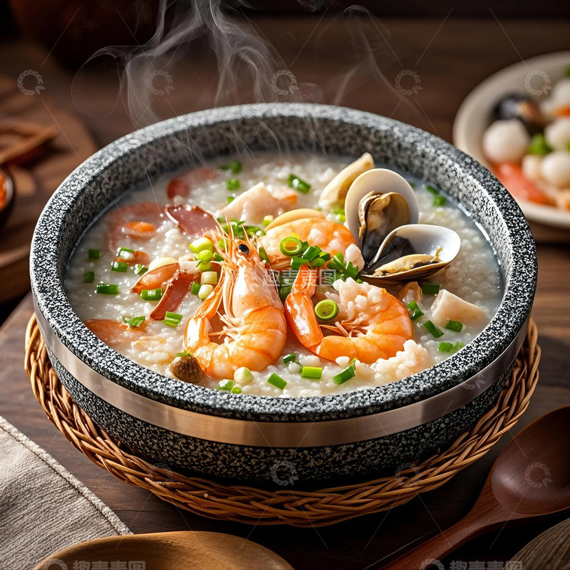高清大图下载【趣麦麦图】海鲜粥-美食-营养1