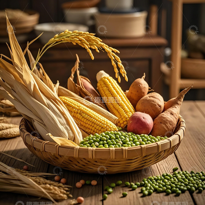 高清大图下载【趣麦麦图】谷物-农作物-粮食1