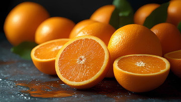 美味水果新鲜的橙子摄影图