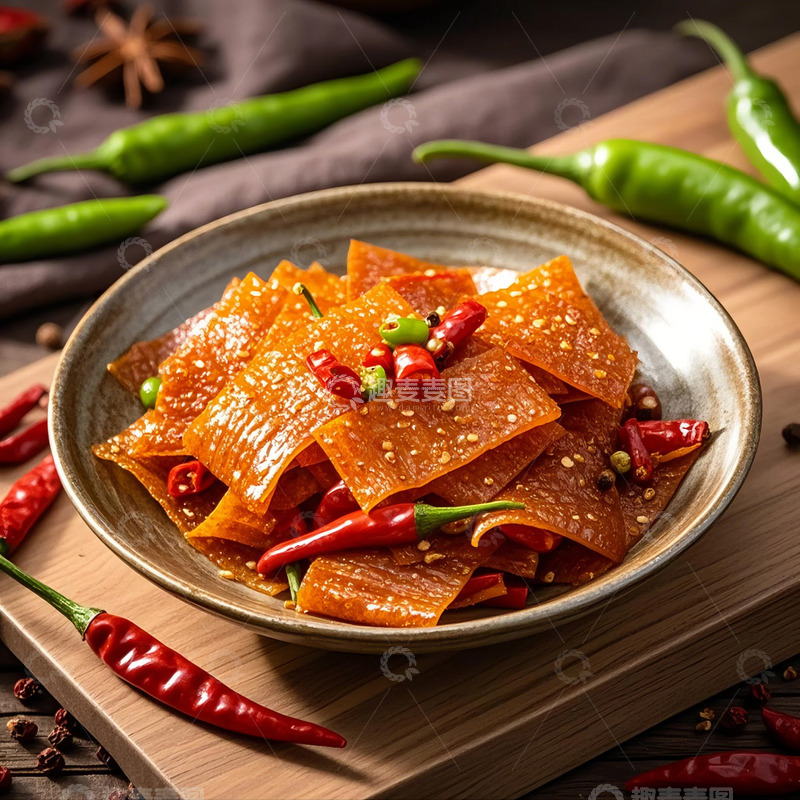 高清大图下载【趣麦麦图】辣片-小吃-美食