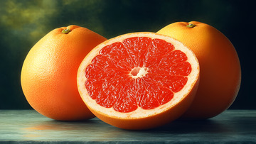 美味水果橙色柚子摄影图