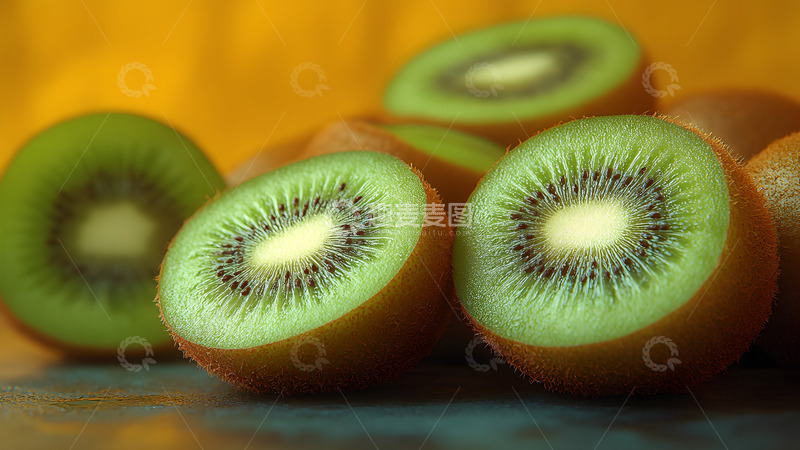 高清大图下载【趣麦麦图】美味水果绿色猕猴桃奇异果摄影图