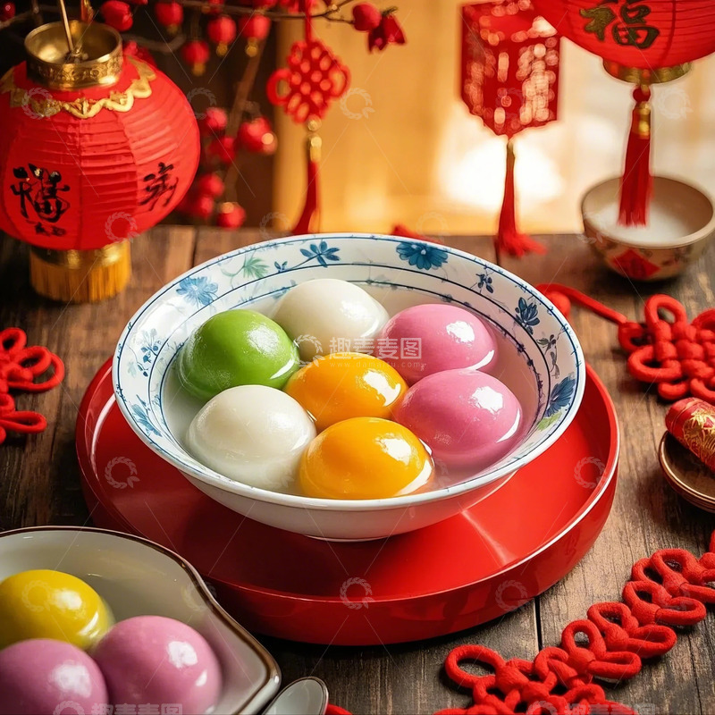 高清大图下载【趣麦麦图】汤圆传统美食1