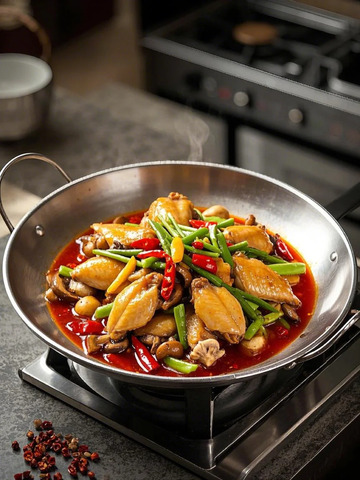 干锅类-干锅牛蛙-美食