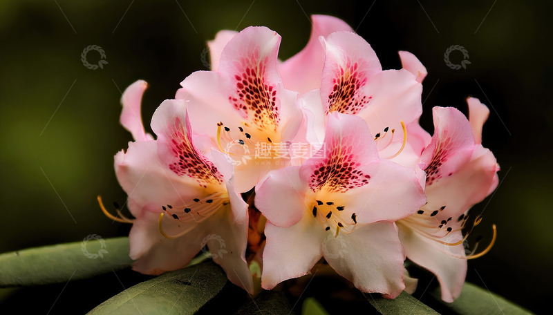 高清大图下载【趣麦麦图】娇粉杜鹃绽，独蕴自然雅韵