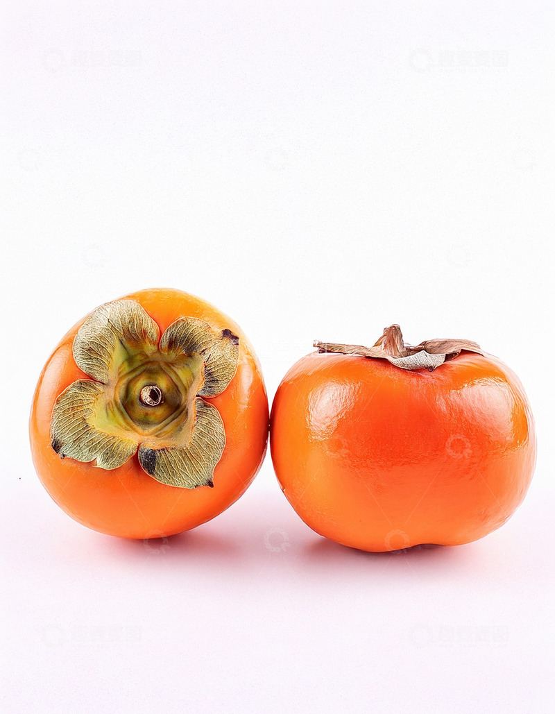 高清大图下载【趣麦麦图】双柿并立，映现自然鲜亮之色