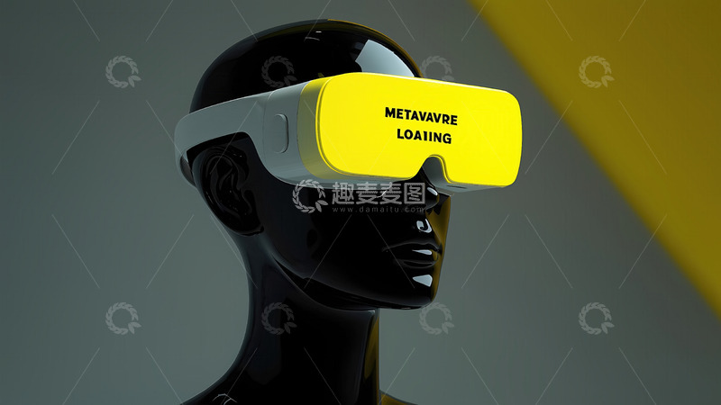 高清大图下载【趣麦麦图】元宇宙加载中：科技感 VR 眼镜