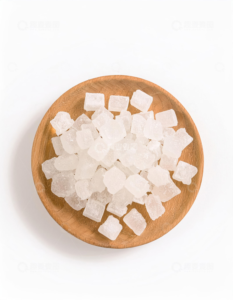 高清大图下载【趣麦麦图】木盘上的剔透冰糖块