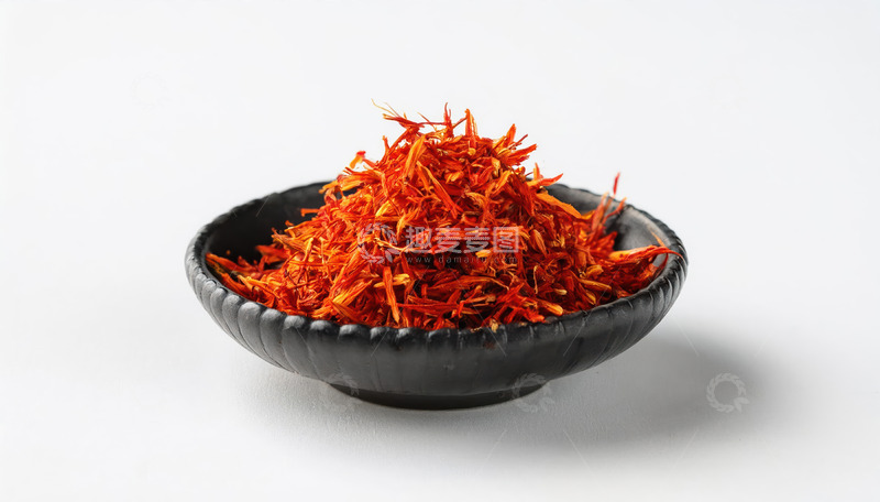 高清大图下载【趣麦麦图】黑碗盛红色丝状藏红花