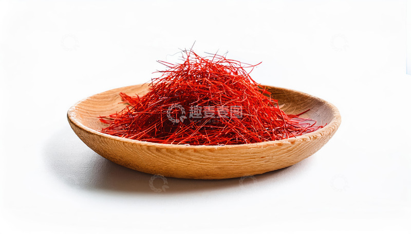 高清大图下载【趣麦麦图】木盘盛载红色丝状藏红花