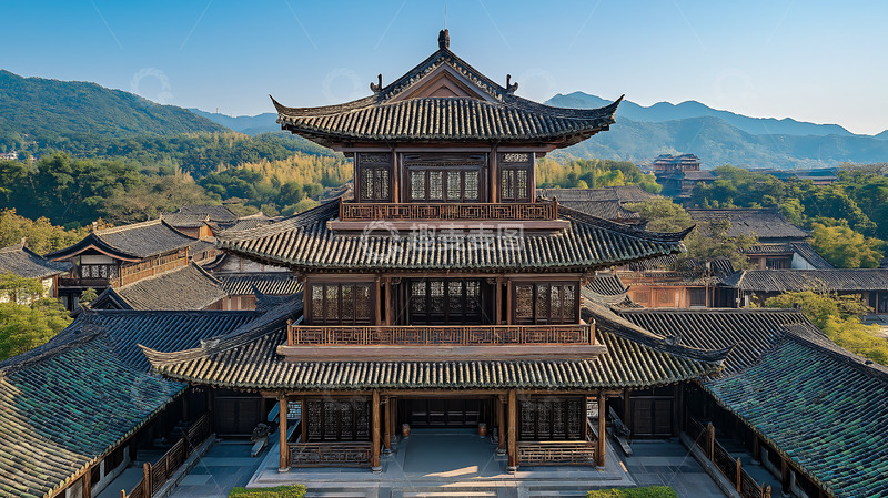 高清大图下载【趣麦麦图】中式传统古建筑