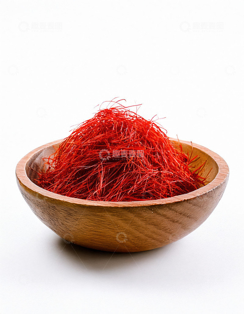 高清大图下载【趣麦麦图】木碗内盛放的艳红丝状藏红花