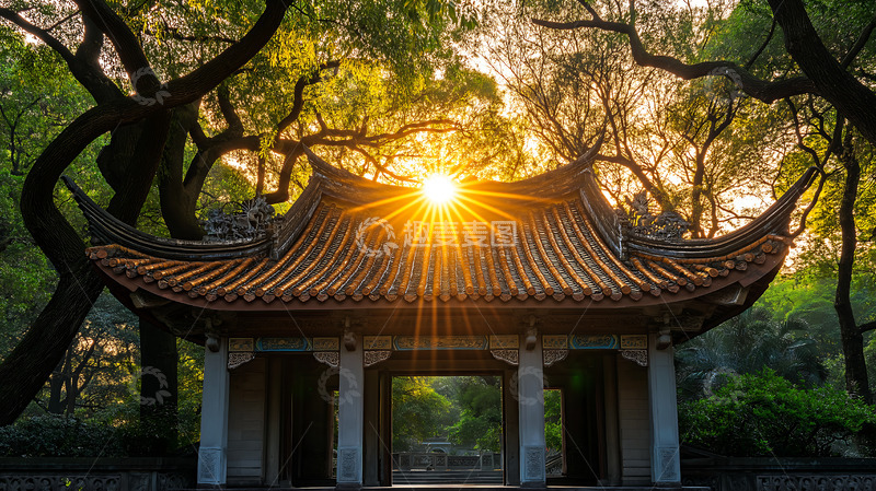 高清大图下载【趣麦麦图】中式传统小亭