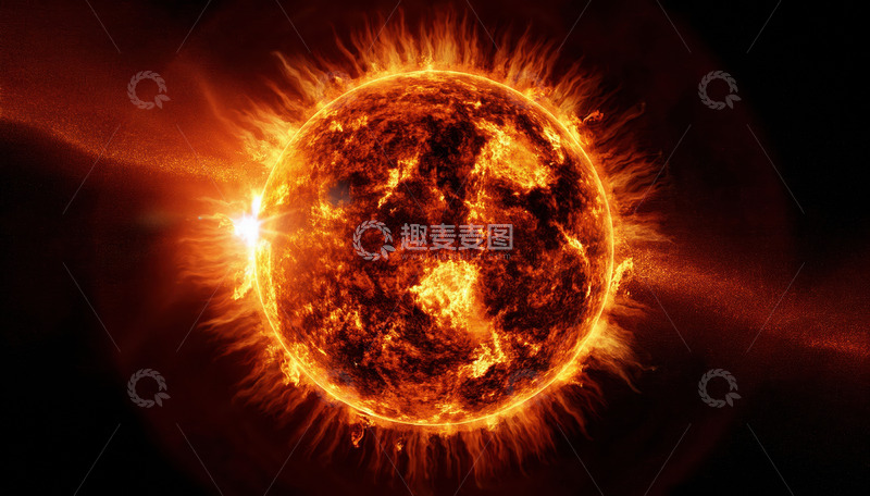 高清大图下载【趣麦麦图】宇宙中炽热燃烧的璀璨太阳