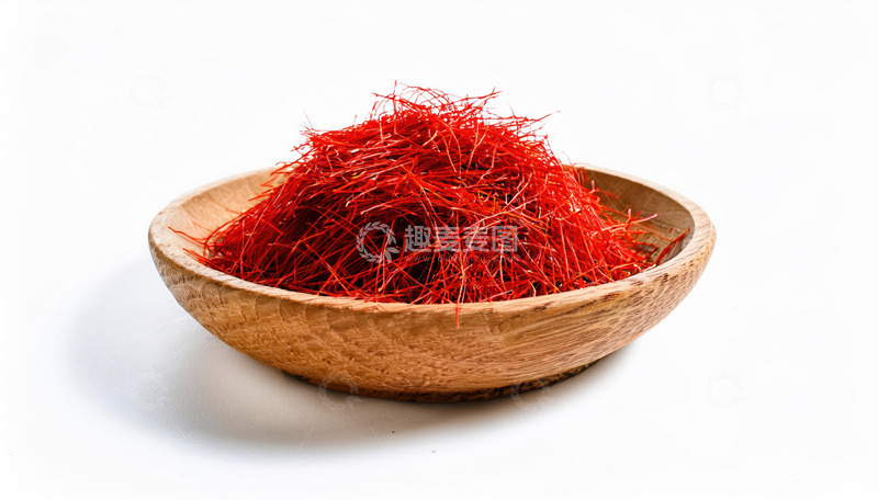 高清大图下载【趣麦麦图】木碗中盛放的红色丝状藏红花