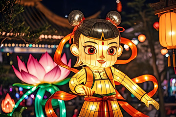 元宵节灯会场景摄影图1