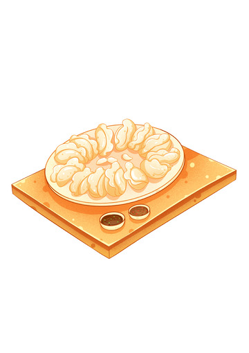 饺子调料插画