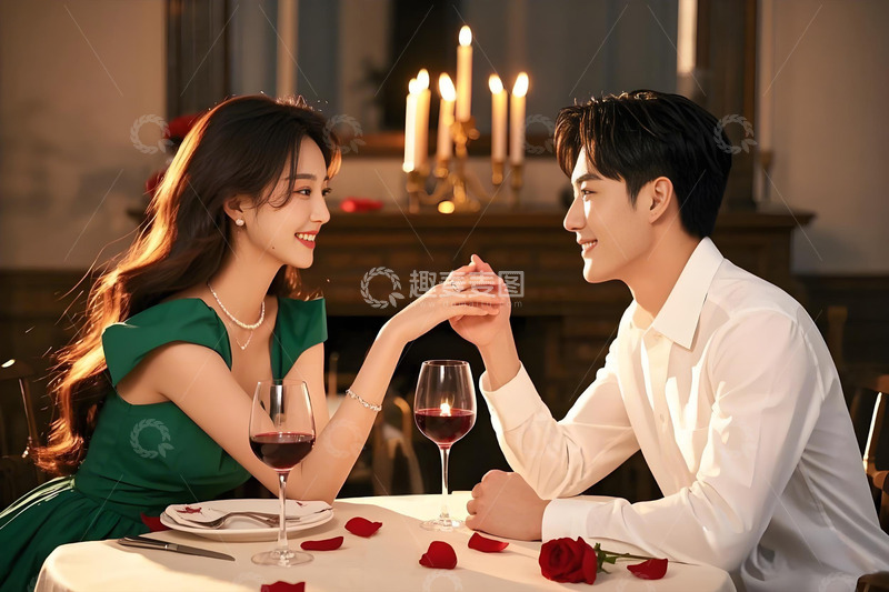 高清大图下载【趣麦麦图】情人节约会摄影图1