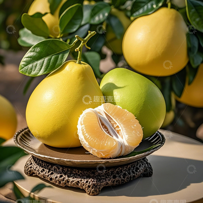 高清大图下载【趣麦麦图】柚子-水果-白心柚2
