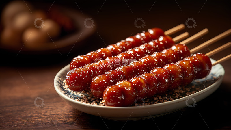 高清大图下载【趣麦麦图】美食美味冰糖葫芦小吃摄影图