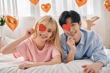 情人节情侣人物摄影图