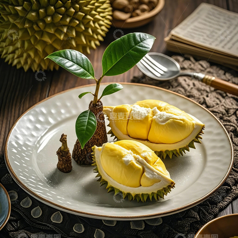 高清大图下载【趣麦麦图】榴莲-热带水果1