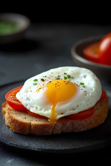 美食煎蛋荷包蛋摄影图