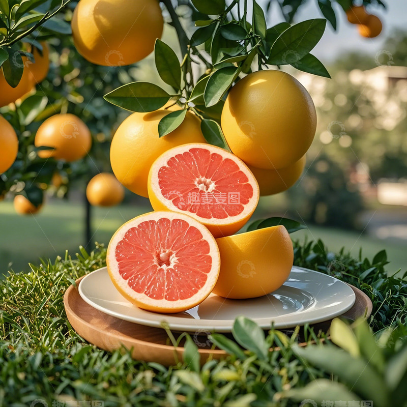 高清大图下载【趣麦麦图】柚子-水果-葡萄柚1