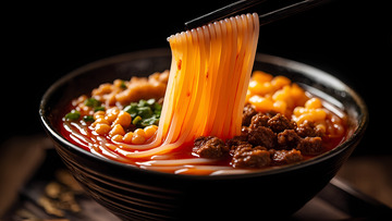 美食牛肉粉条牛肉粉摄影图 