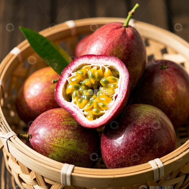 高清大图下载【趣麦麦图】百香果-水果类1