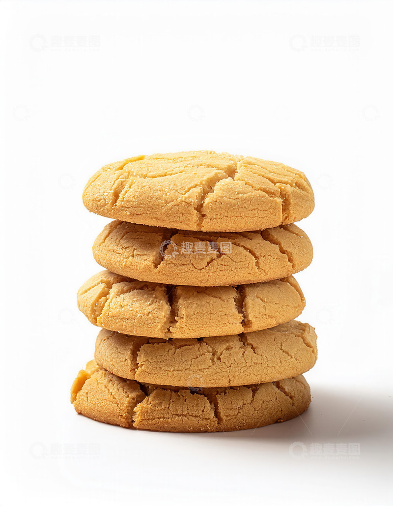 高清大图下载【趣麦麦图】整齐堆叠的可口曲奇饼干