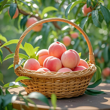 桃-水果类-水蜜桃