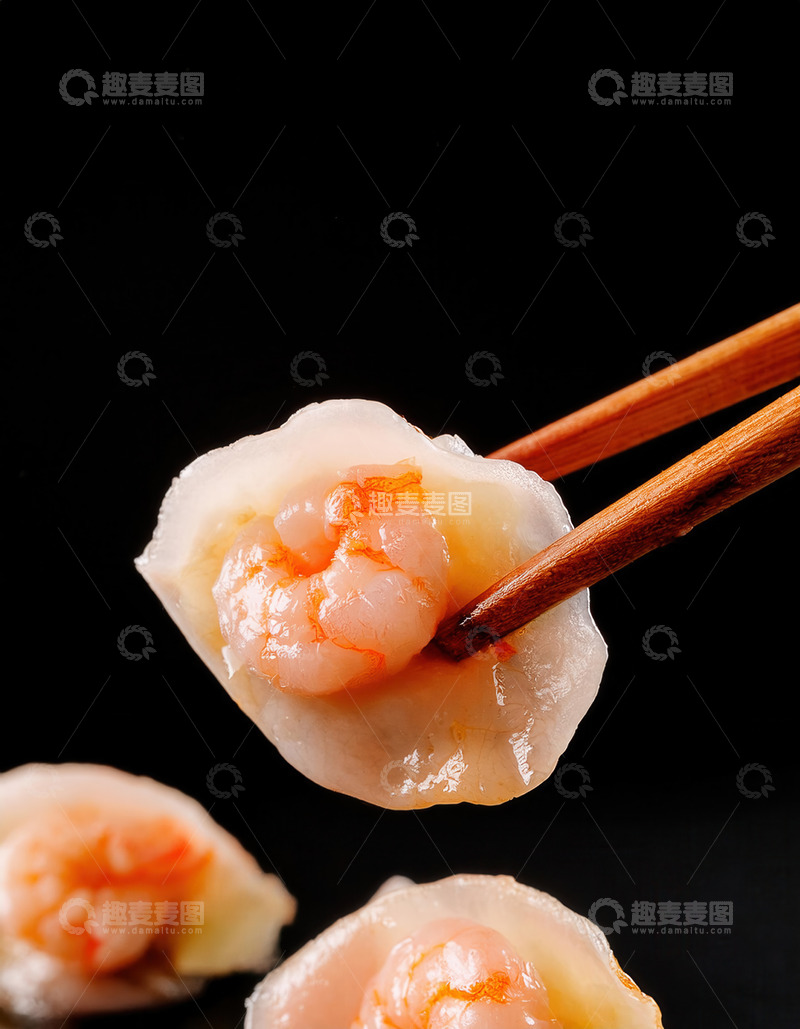 高清大图下载【趣麦麦图】水晶虾饺:筷间诱人的鲜虾水晶蒸饺