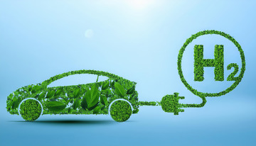 绿叶构建的氢能环保汽车图景