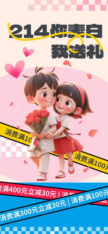 情人节爱情节日宣传海报29