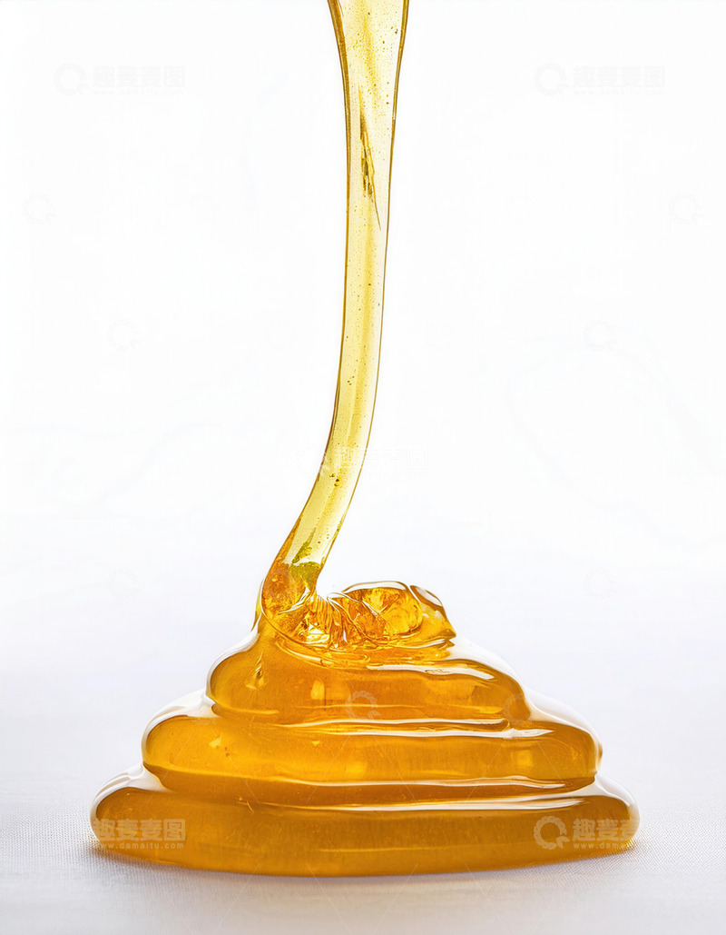 高清大图下载【趣麦麦图】蜂蜜:蜂蜜流淌堆叠的诱人金黄景象