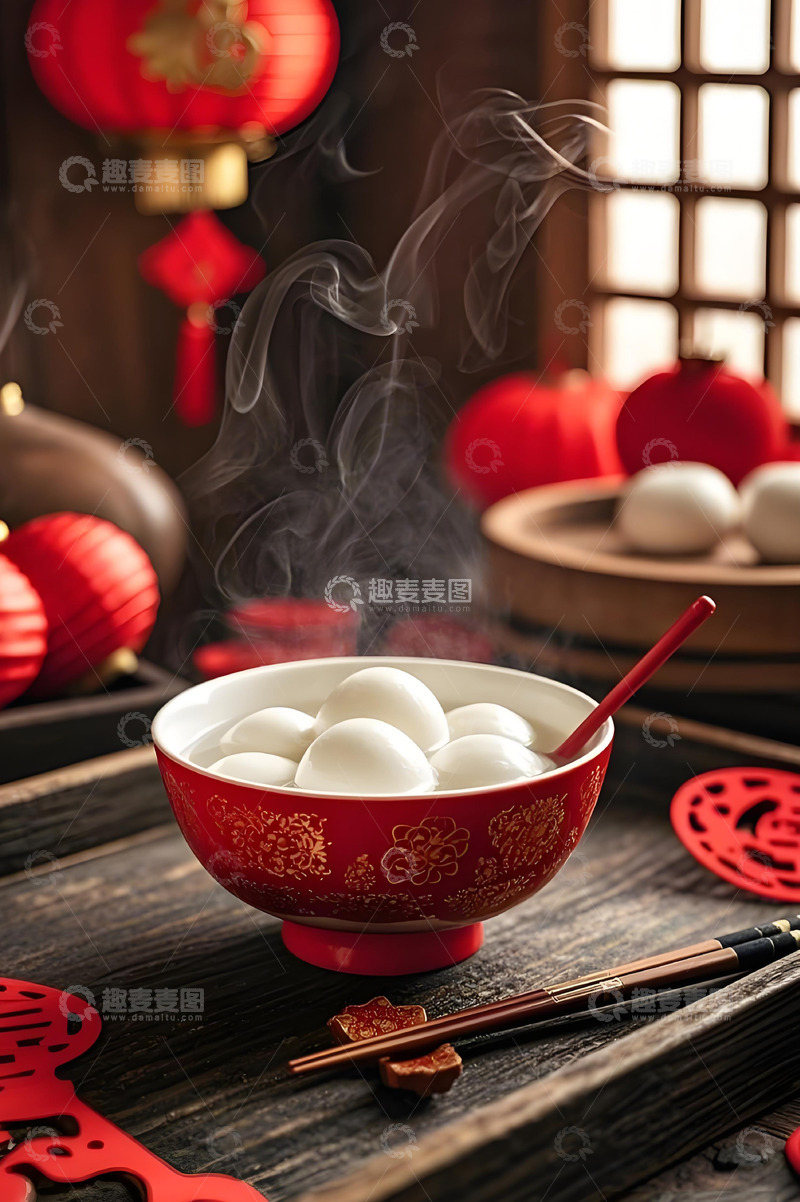 高清大图下载【趣麦麦图】节日美食元宵汤圆摄影图8