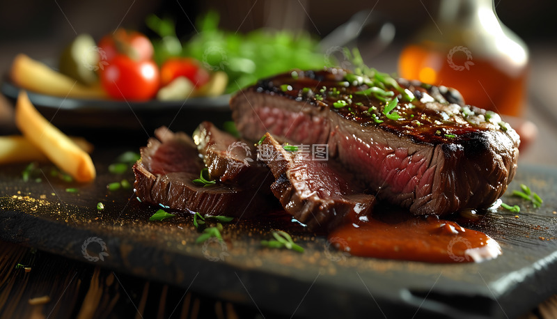 高清大图下载【趣麦麦图】特色西餐美食牛肉排摄影图