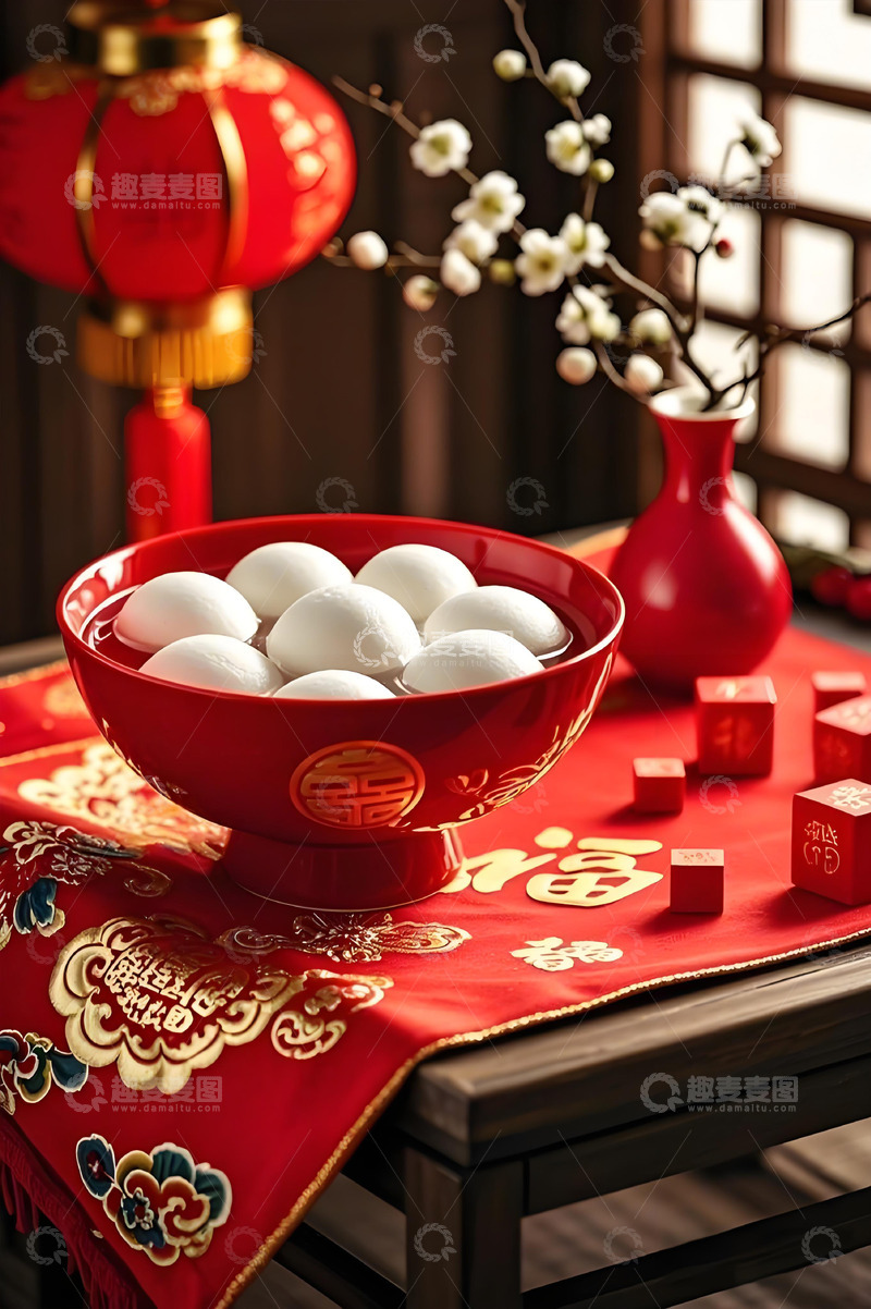 高清大图下载【趣麦麦图】节日美食元宵汤圆摄影图2