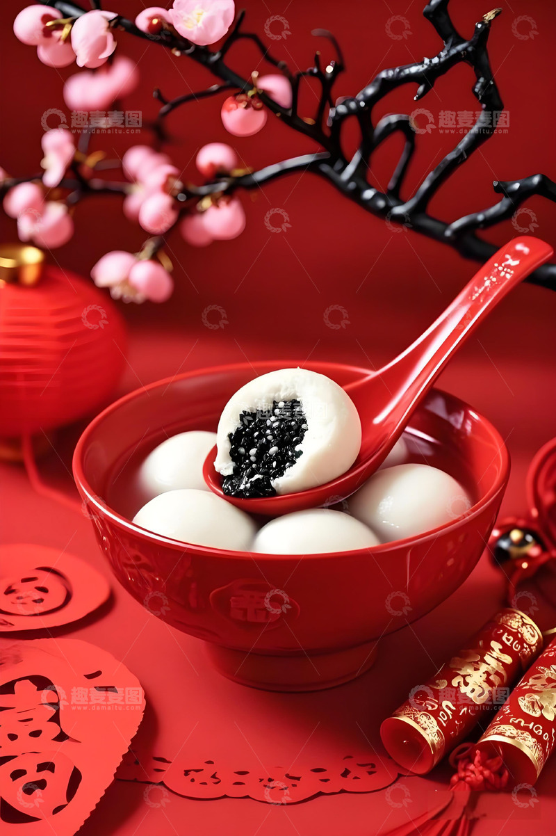 高清大图下载【趣麦麦图】节日美食元宵汤圆摄影图1